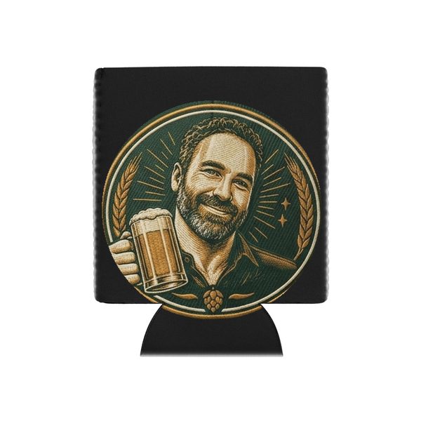 Hansum badge can cooler koozie